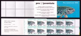 1995_J337_Pro Juventute_MARKENHEFT “BACHFORELLE” komplett **