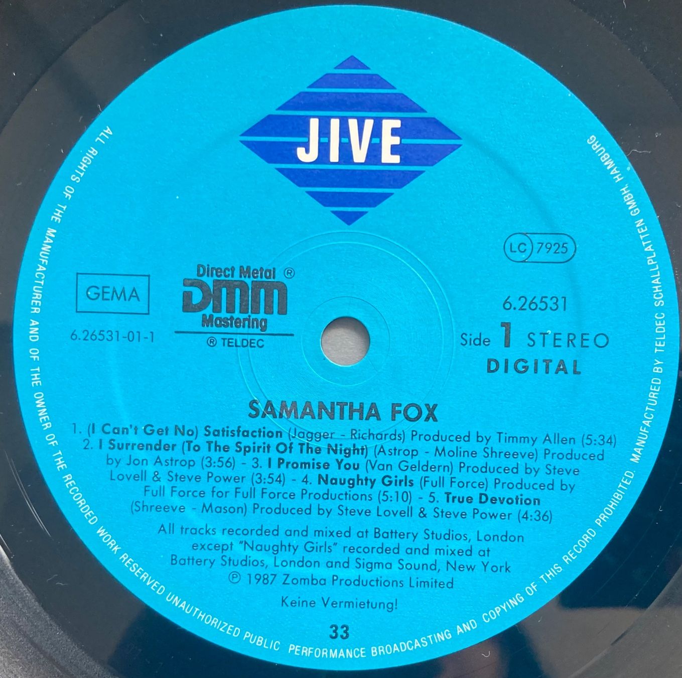 Dischi in vinile: SAMANTHA FOX - SAMANTHA FOX – Usato da Poliez-Pittet venduto da Newtown-Records 3