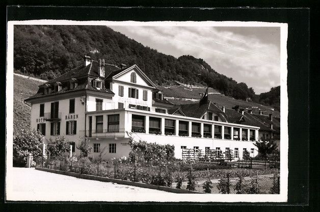 Cartoline postali: Twann /Bielersee, Hotel Bären von E. Hu – Usato da Berlin venduto da bartko-reher