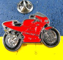 CAGIVA MITO MOTORRAD PIN GEPRÄGT ROT/SILBRIG