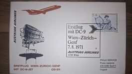 Swissair Wien - Zürich - Genf
