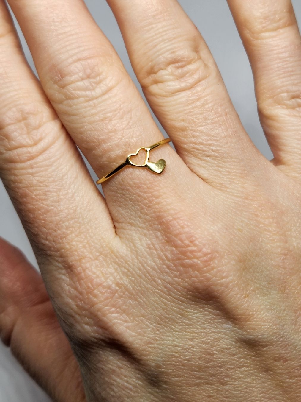 Anelli: Goldiger Herz-Ring, Grösse 52, perfektes Geschenk! – Usato da St. Gallen venduto da GIULESGG 2