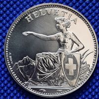 Nachprägung Der Ersten 5-Franken-Münze Aus Dem Jahr 1850