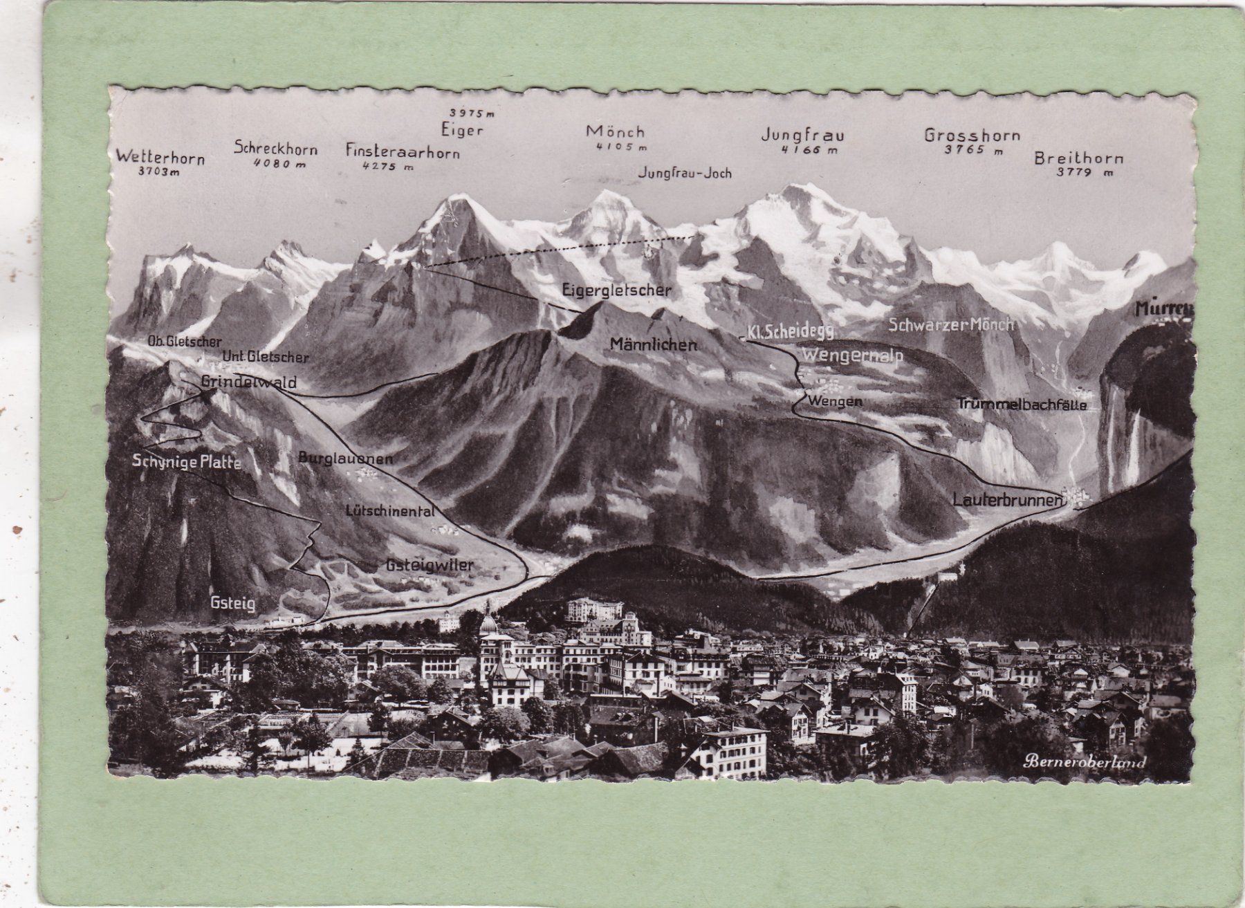 Ansichtskarten: Berneroberland 1937 – Gebraucht aus Herisau von Lisegrat2008