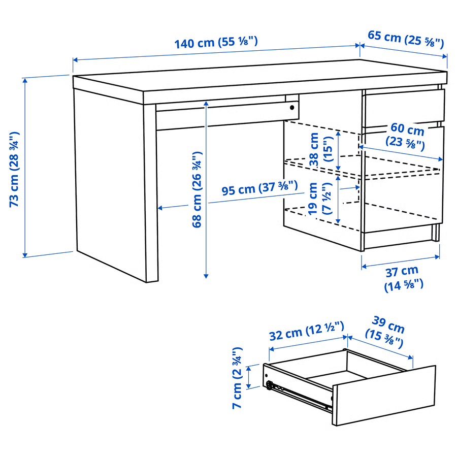 Schreibtische: Schreibtisch Ikea Malm, 140x65cm – Gebraucht aus Oberengstringen von Rogi9698 2