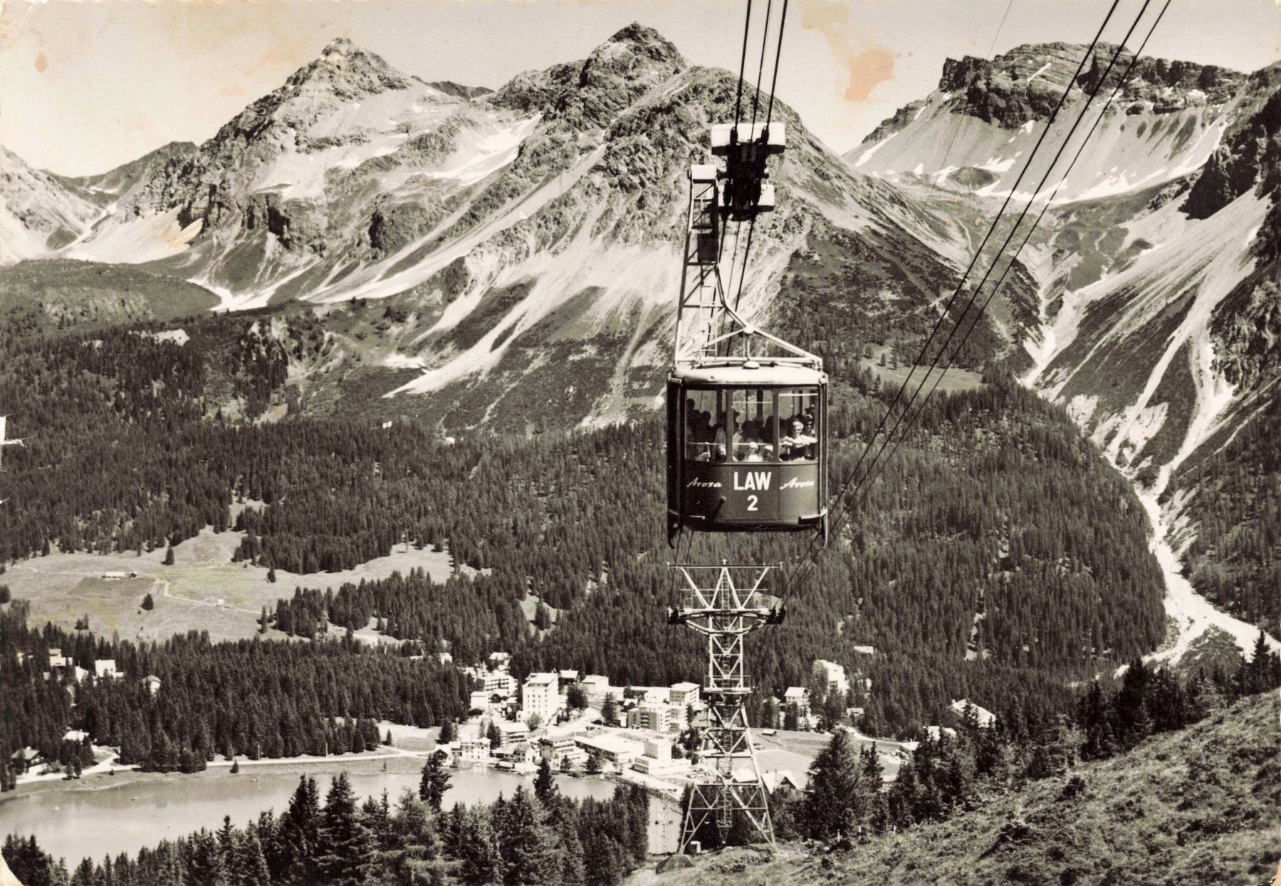 Cartoline postali: Luftseilbahn Arosa weeisshorn G – Usato da Biasca venduto da Blenio71