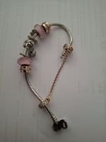 Armband mit Charms Rosa Gold Silber guter Zustand