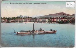 Geneve - Quai des Eaux-Vives - Le Bateau "Geneve" Litho