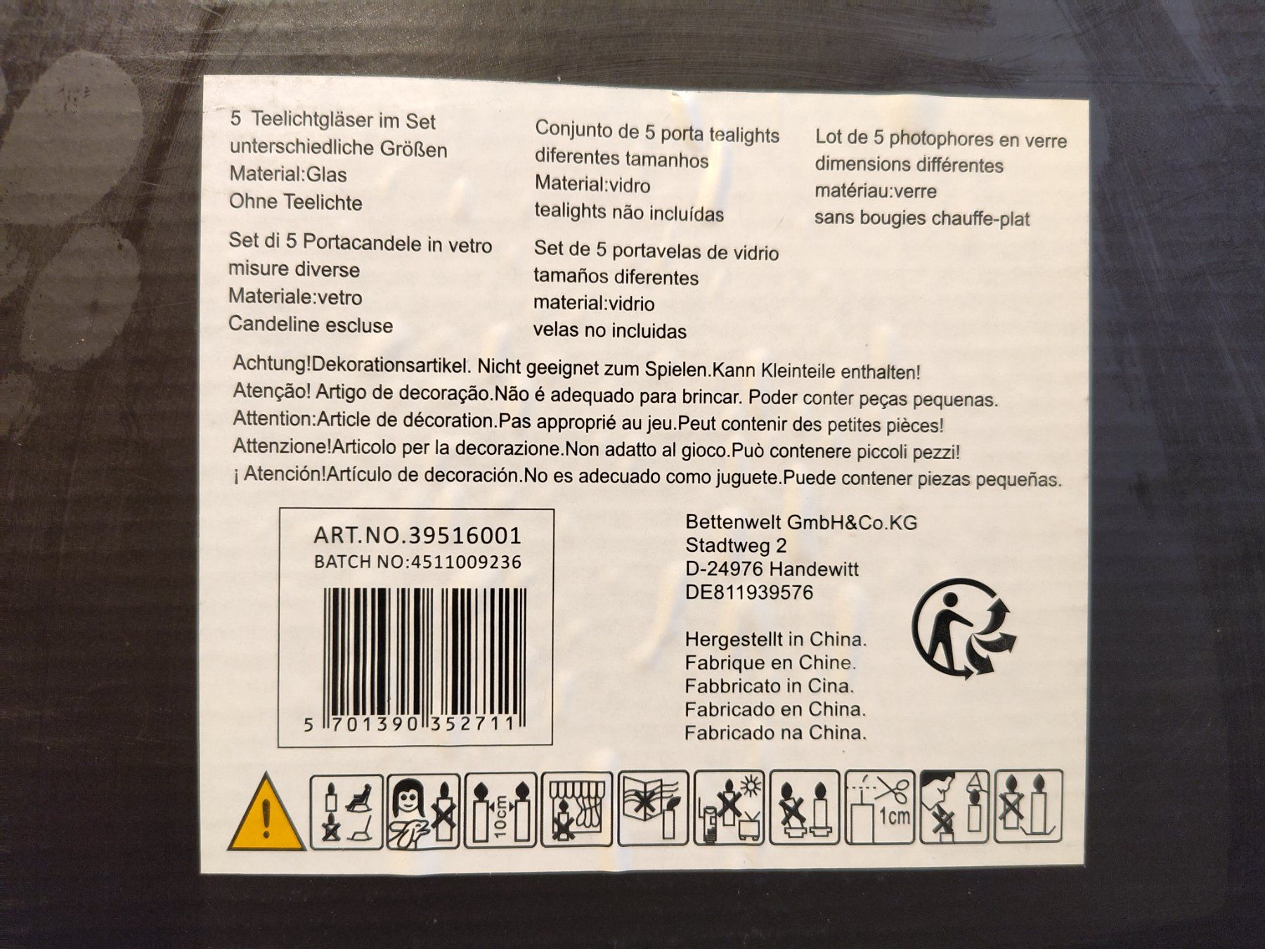 Kerzenständer: Teelicht-Set 5-teilig neu – Neu und originalverpackt aus Buchs (LU) von staegerpi 6