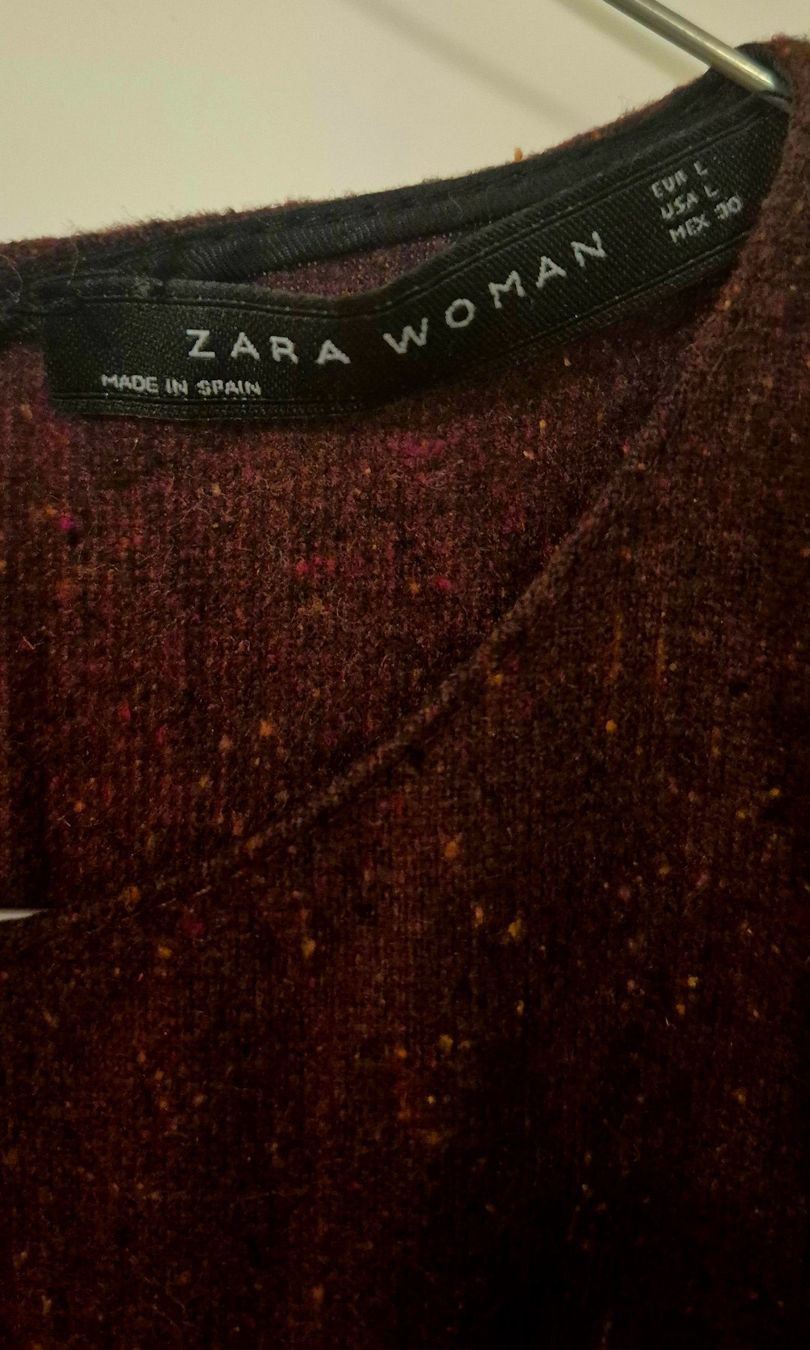 Zara Vestiti: Robe midi Zara taille L - bordeaux – Usato da Basel venduto da myr_m6b7 3