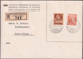 1934, Ausschnitt aus NABABLOCK, Einzelfranktur selten!