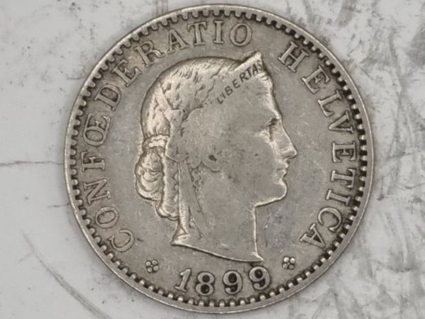Tutti le monete: 20 rappen 1899 Seltene Jahre – Usato da Bure venduto da chap981