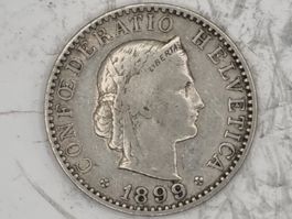 20 rappen 1899 Seltene Jahre