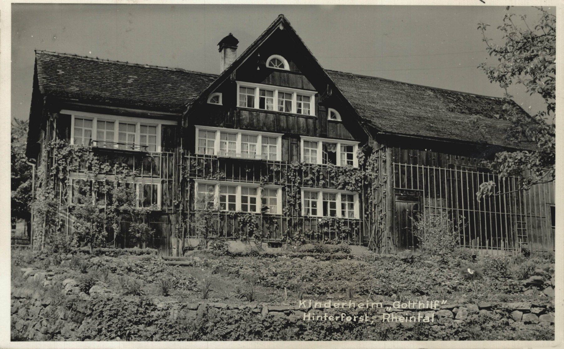 Ansichtskarten: Kinderheim "Gotthilf", Hinterforst, Rheintal – Gebraucht aus Bronschhofen von