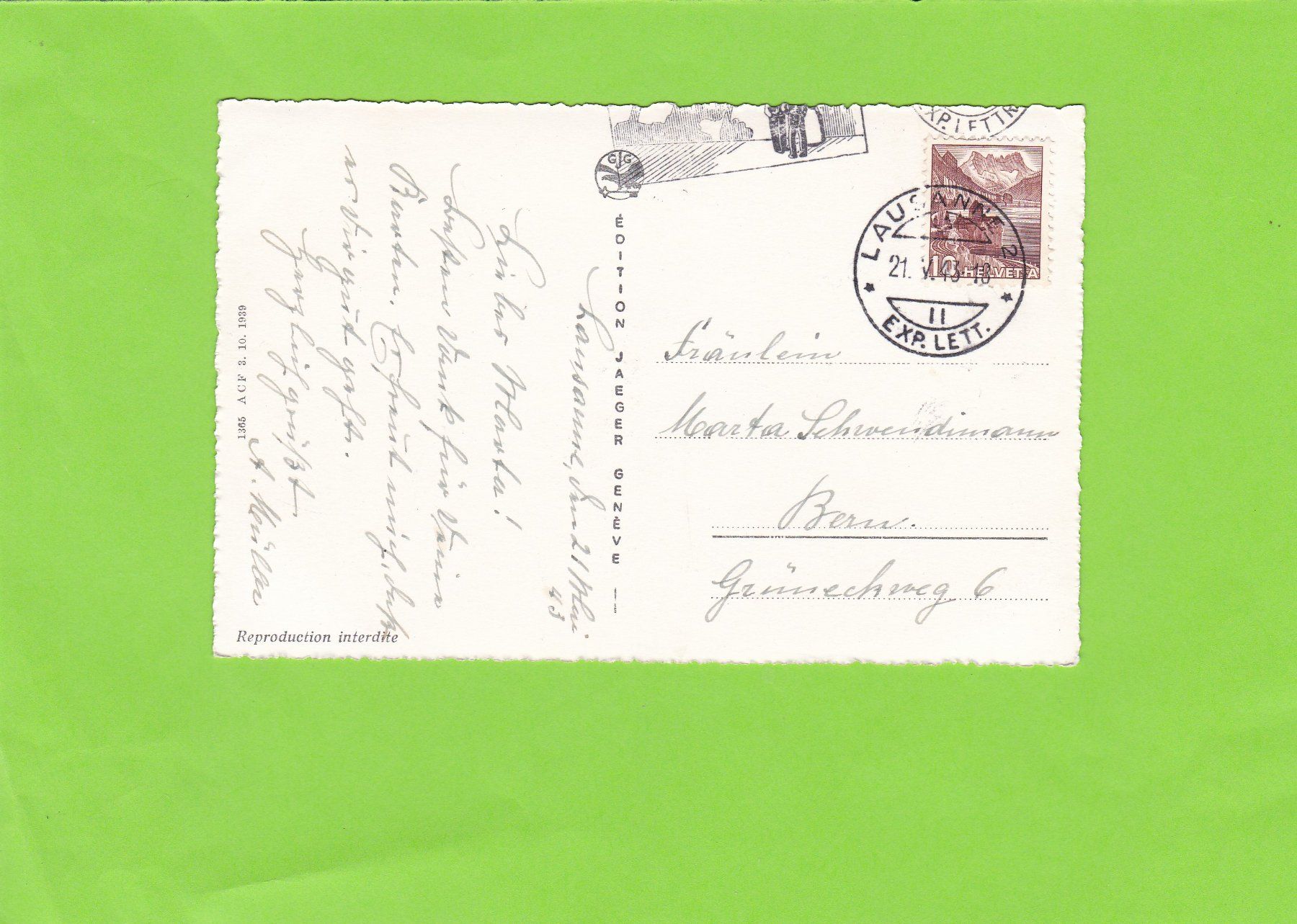 Cartes postales: Lausanne – D'occasion à St. Peterzell par neckertal 1