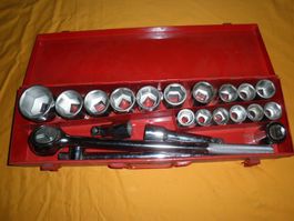 Grosser Steckschlüsselsatz 19mm – 50mm. Top Zustand. 3/4"-An