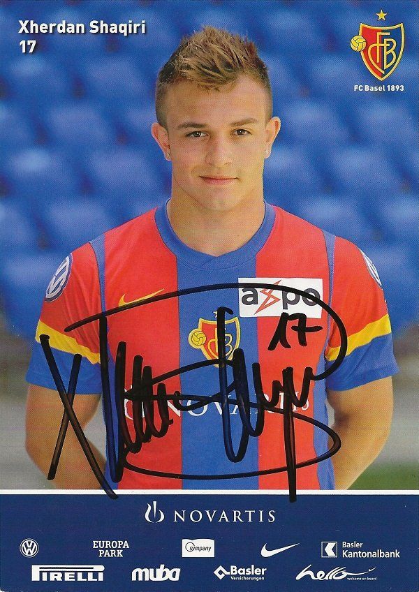Autografi: Autogrammkarte Xherdan Shaqiri 2012 – Usato da Solothurn venduto da F1shop1