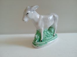 Vintage Porzellan Esel Figur RPR Riga UdSSR 1950er