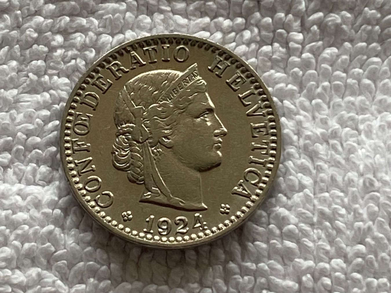 Tutti le monete: 20 centimes/rappen 1924 – Usato da Nyon venduto da Ilmi09