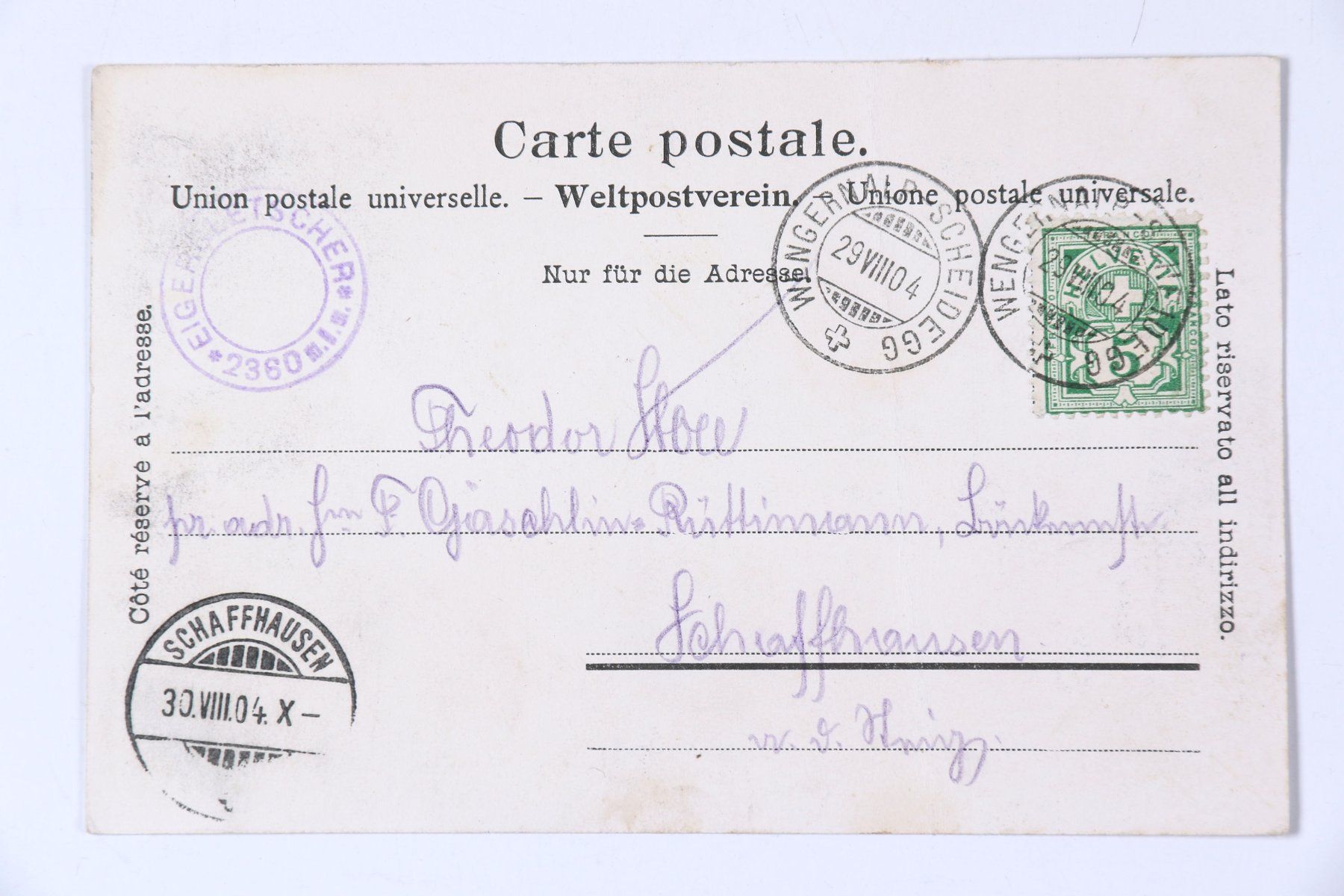 Cartes postales: Eigergletscher – D'occasion à Hettlingen par Scholi99 1