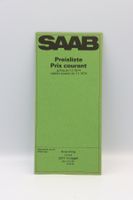 Saab Preisliste 1974 Prospekt