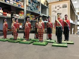 Britische Soldaten Figuren Set, Antik, Vintage Armee METALL