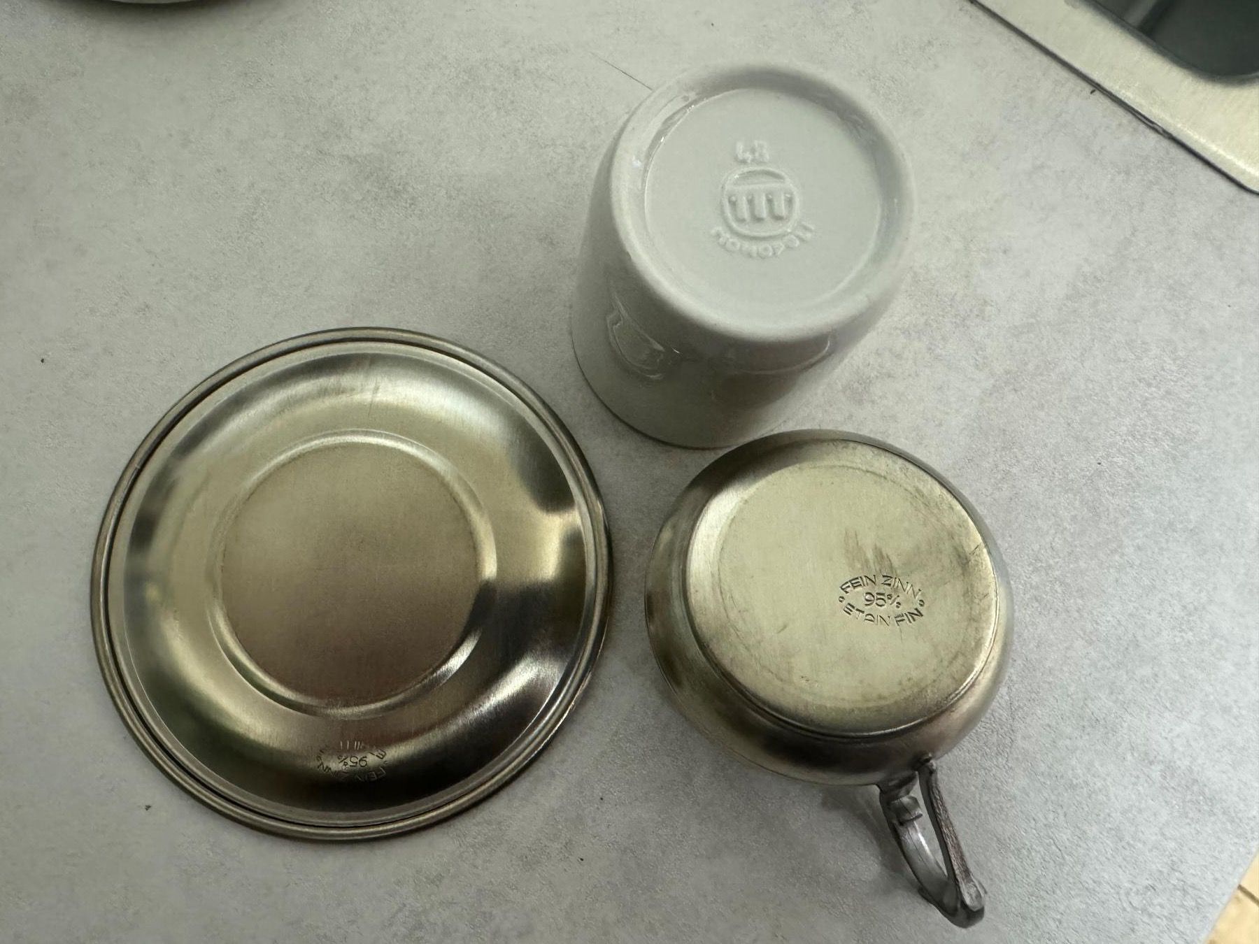 Geschirrsets: 8-teiliges Espresso Set aus Zinn – Gebraucht aus Geroldswil von Jeremy11 7