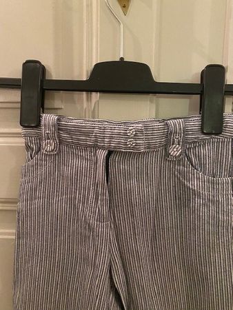 Jacadi Hose blau weiss gestreift Sommer 128 -8 Jahre