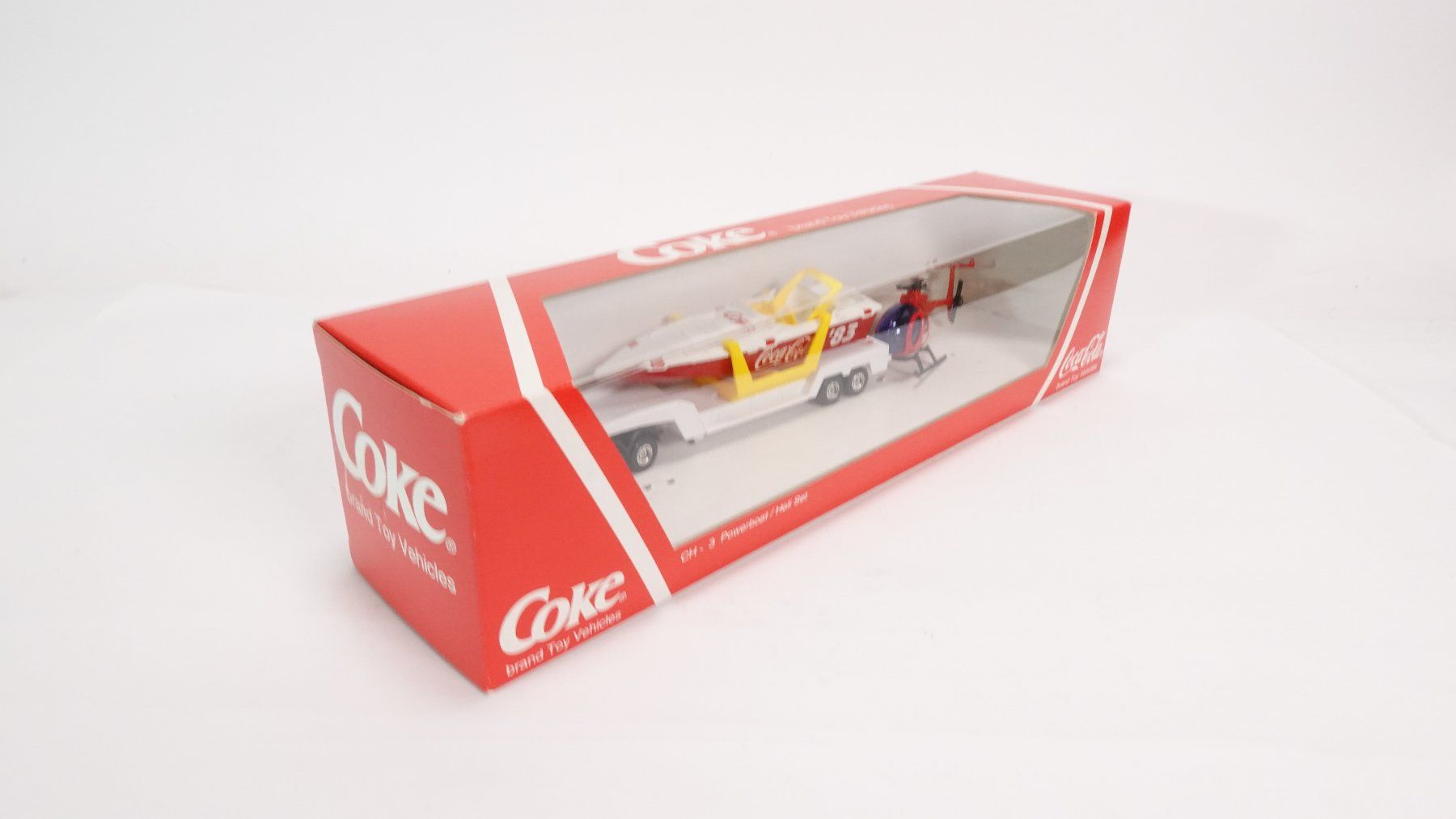 Coca-Cola Modellini d'auto: c1 Coca Cola Powerboat mit Helikopter – Usato da Uetendorf venduto da tigermuegi 3