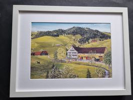 BLÄSS UND ZITA BILD HINTER PASSEPARTOUT MIT RAHMEN