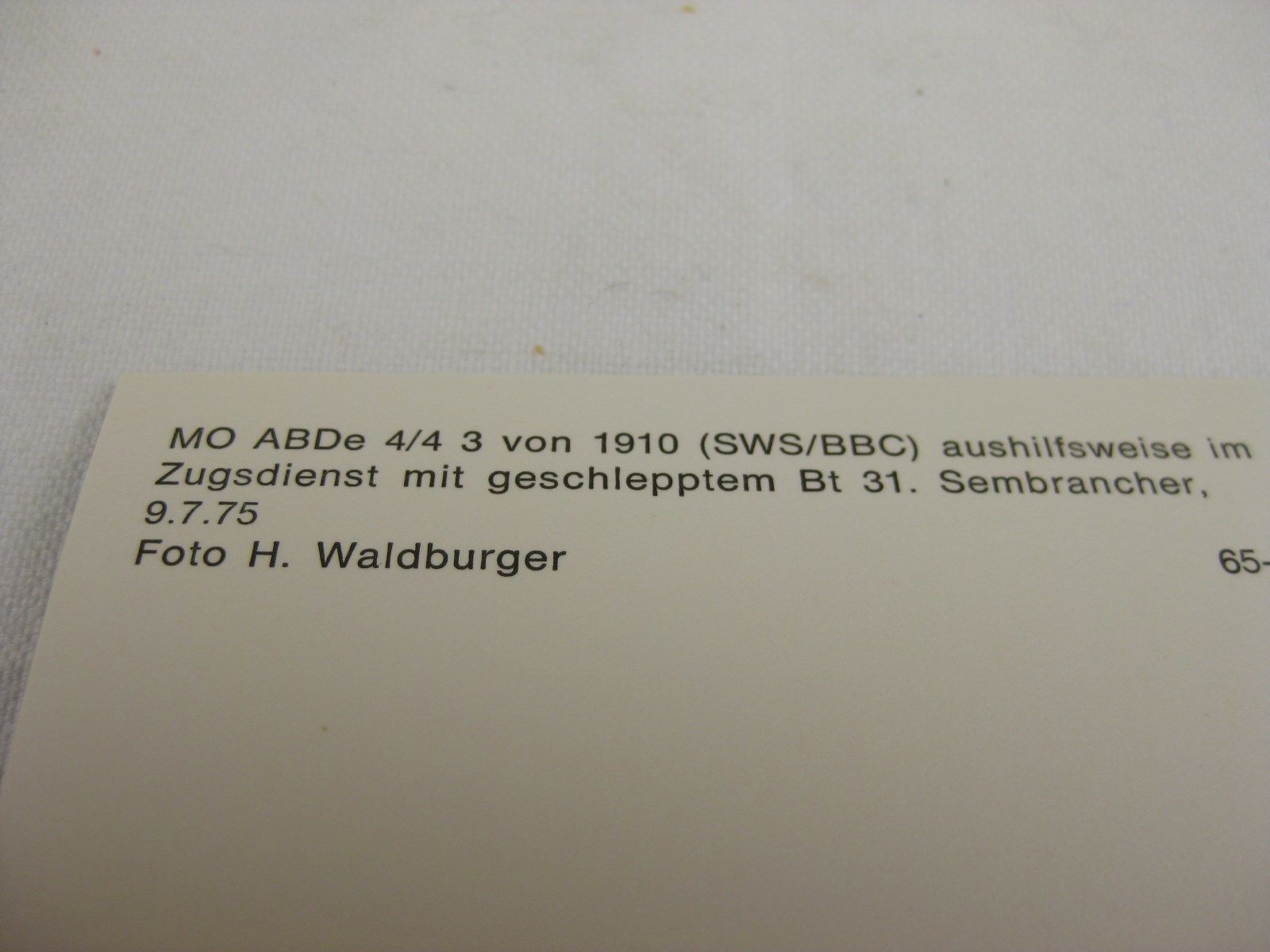 Cartoline postali: AK MO Personenzug in Sembrancher – Nuovo (secondo la descrizione) da Malters venduto da Marosko 1