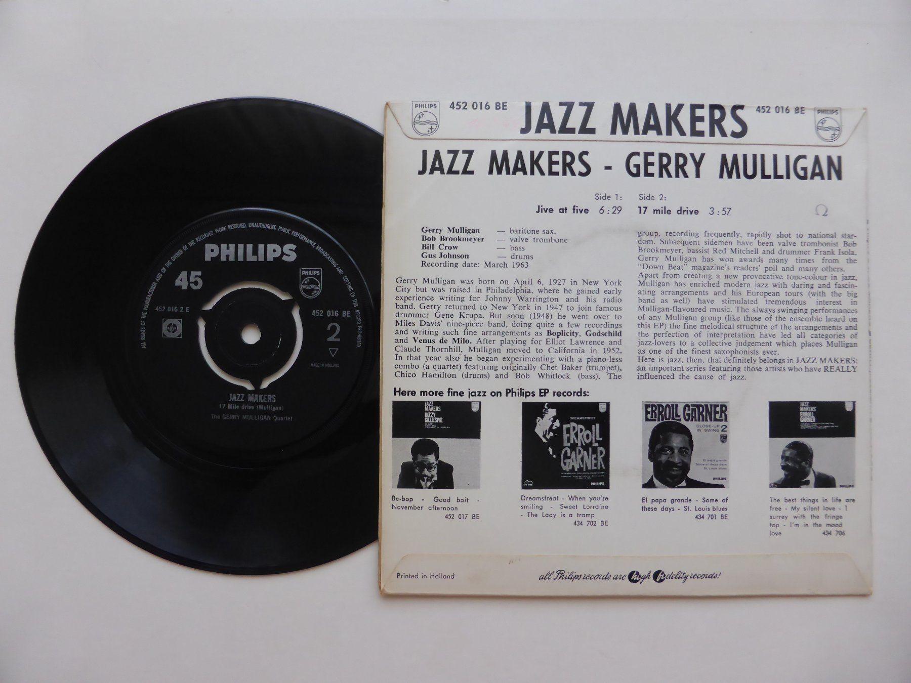 Dischi in vinile: VINYL SINGLE  GERRY MULLIGAN – Usato da Küssnacht am Rigi venduto da Mondkinder 1