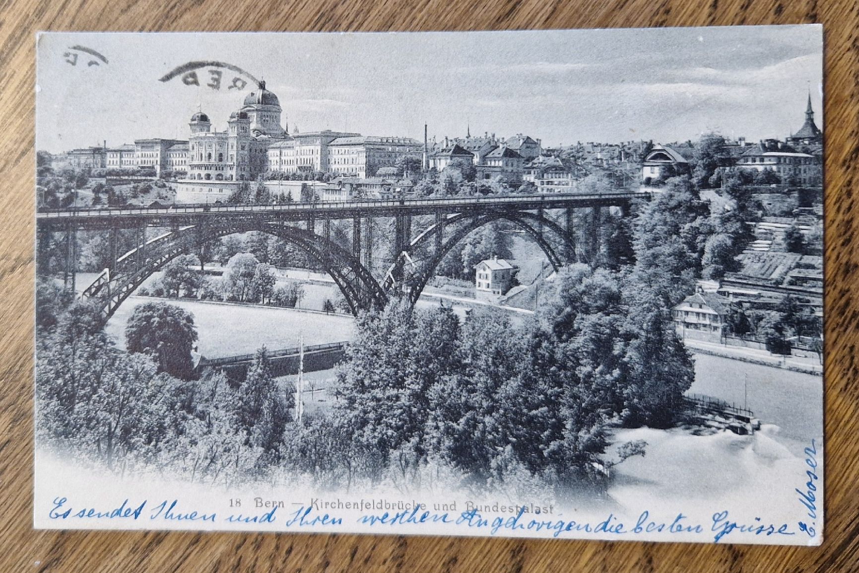 Cartes postales: Bern, Kirchenfeldbrücke und Bundespalast 1907 – D'occasion à Ebikon par Donar50