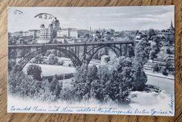 Bern, Kirchenfeldbrücke und Bundespalast 1907