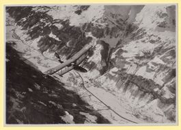 Macchi M.3 Flugboot über dem Linthal / Vintage Foto 1918