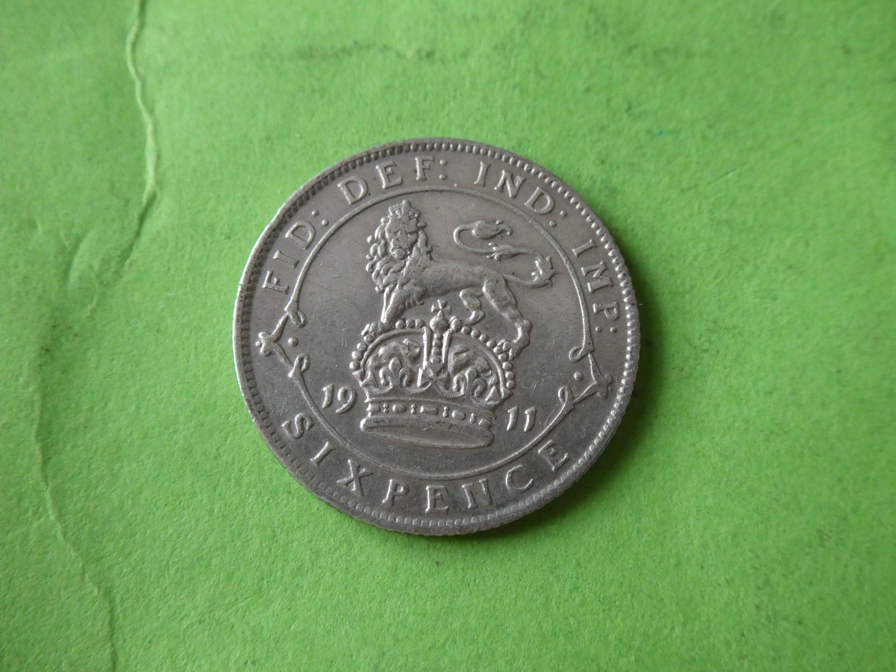 Alle Münzen: Grossbritannien 1911, 6 Pence  - Silber – Gebraucht aus Hinterforst von Rohusri