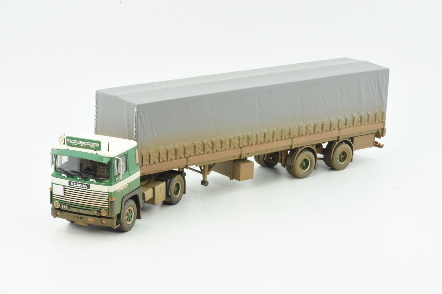 Scania Kit di modellismo & Modellini statici: 1:50 Tekno Scania 111 "Brunner" verschmutzt – Nuovo e nell'imballaggio originale da Affoltern am Albis venduto da Modellshop-8910 1