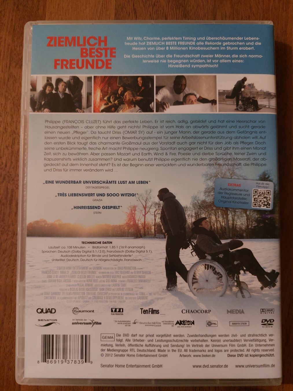Tutti i DVDs: DVD - Intouchables Ziemlich beste Freunde – Usato da Rheinfelden venduto da FilmAuktion 1