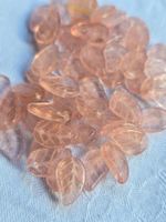 20x Glas Perlen im Blatt Form 14mm