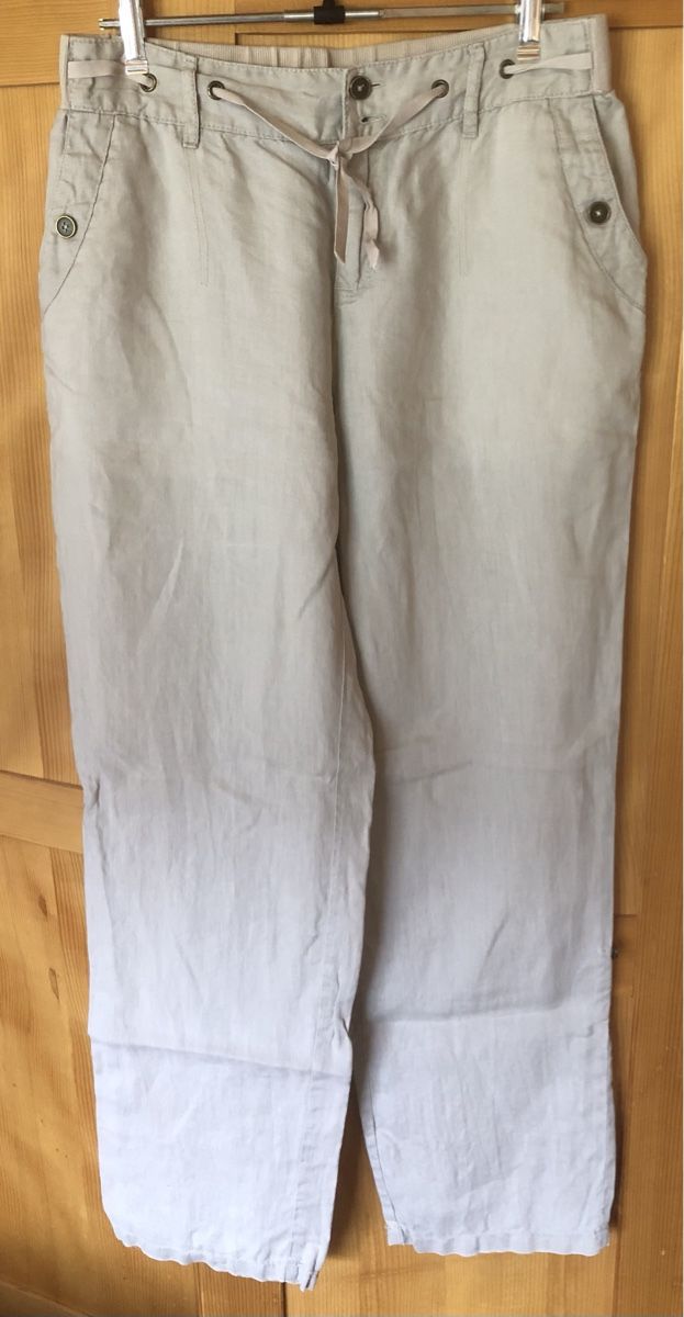 Pantaloni: LEINENHOSE lang ☀️ beige, Gr.38 – Usato da Mühlebach (Goms) venduto da chr_q6d8 1