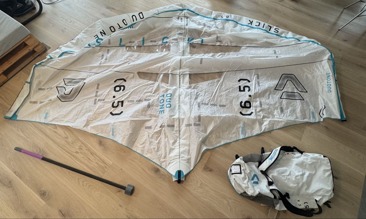 Duotone Surfen: Duotone Slick Conzept Blue 6.5m2 – Gebraucht aus La Punt Chamues-ch von Robin.Hofer 2
