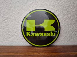 Emailschild Kawasaki Motorrad Werkstatt Logo Emaille Schild