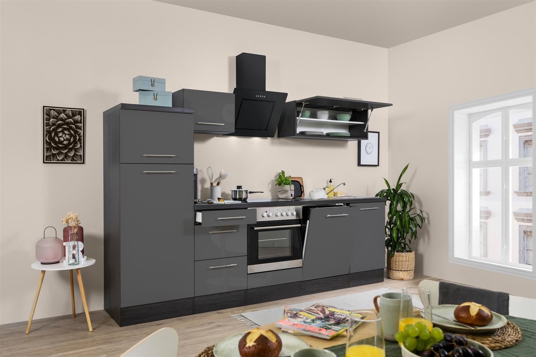 Cucine complete: 247 Küchenzeile Küchenblock 280cm E/GR - Küche Einbauküche – Nuovo e nell'imballaggio originale da Wallenwil venduto da toesstalvertrieb 2
