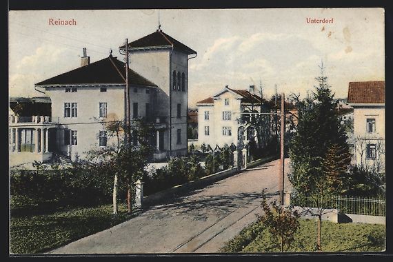 Cartoline postali: Reinach, Gebäudepartie an einer Strasse – Usato da Berlin venduto da bartko-reher