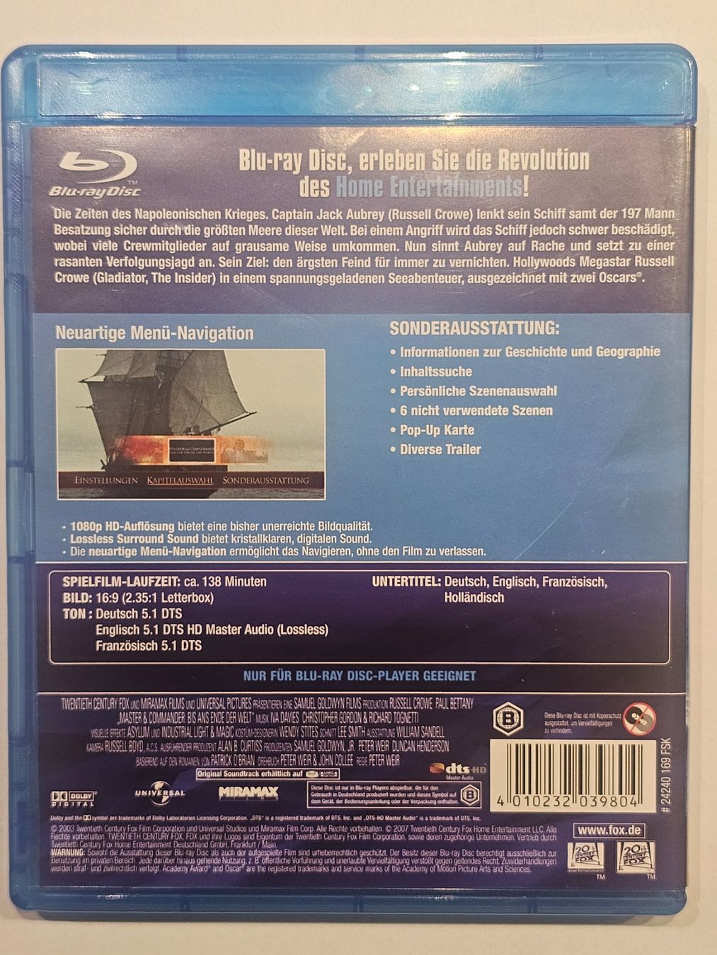 Tutti i DVDs: Blu-ray Master and Commander – Usato da Würenlos venduto da Keks 1