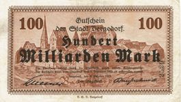 Bergedorf 100 Mrd.Mark 09.10.1923 VZ-VZ+