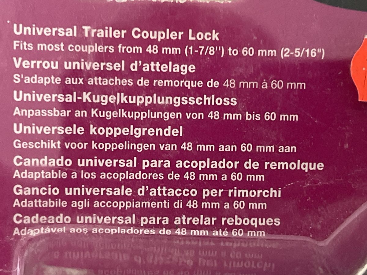 Lucchetti: Anhängerkupplungsschloss Master Lock neu – Nuovo e nell'imballaggio originale da Wettingen venduto da Kawasaki987 1