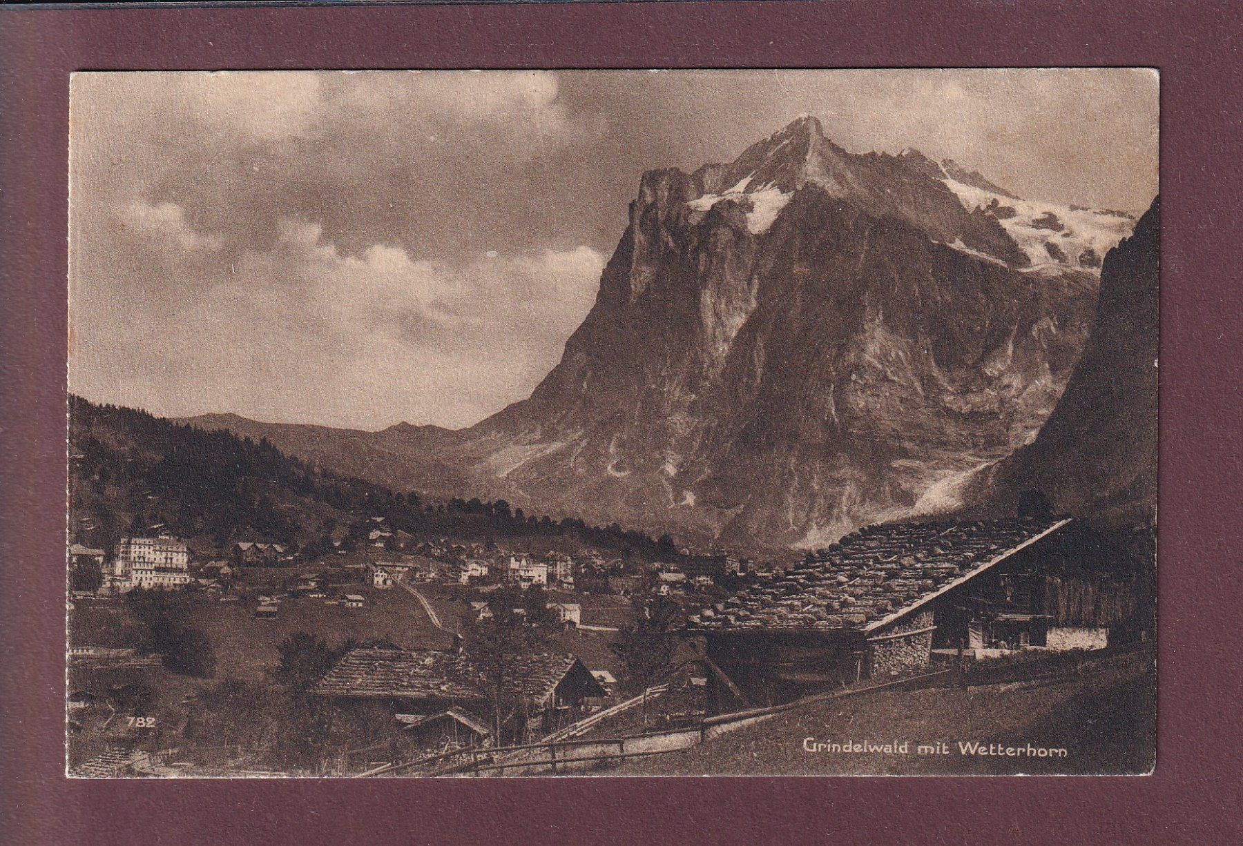 Cartoline postali: GRINDELWALD - Wetterhorn - 1919 – Usato da Pully venduto da nicecards