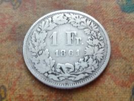 1 Fr. 1861   (B)