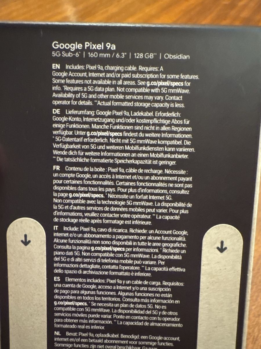 Google Handys / Smartphones: NEW Google Pixel 9A 128gb Obsidian  – Neu und originalverpackt aus Thalwil von Raphael_GT 4